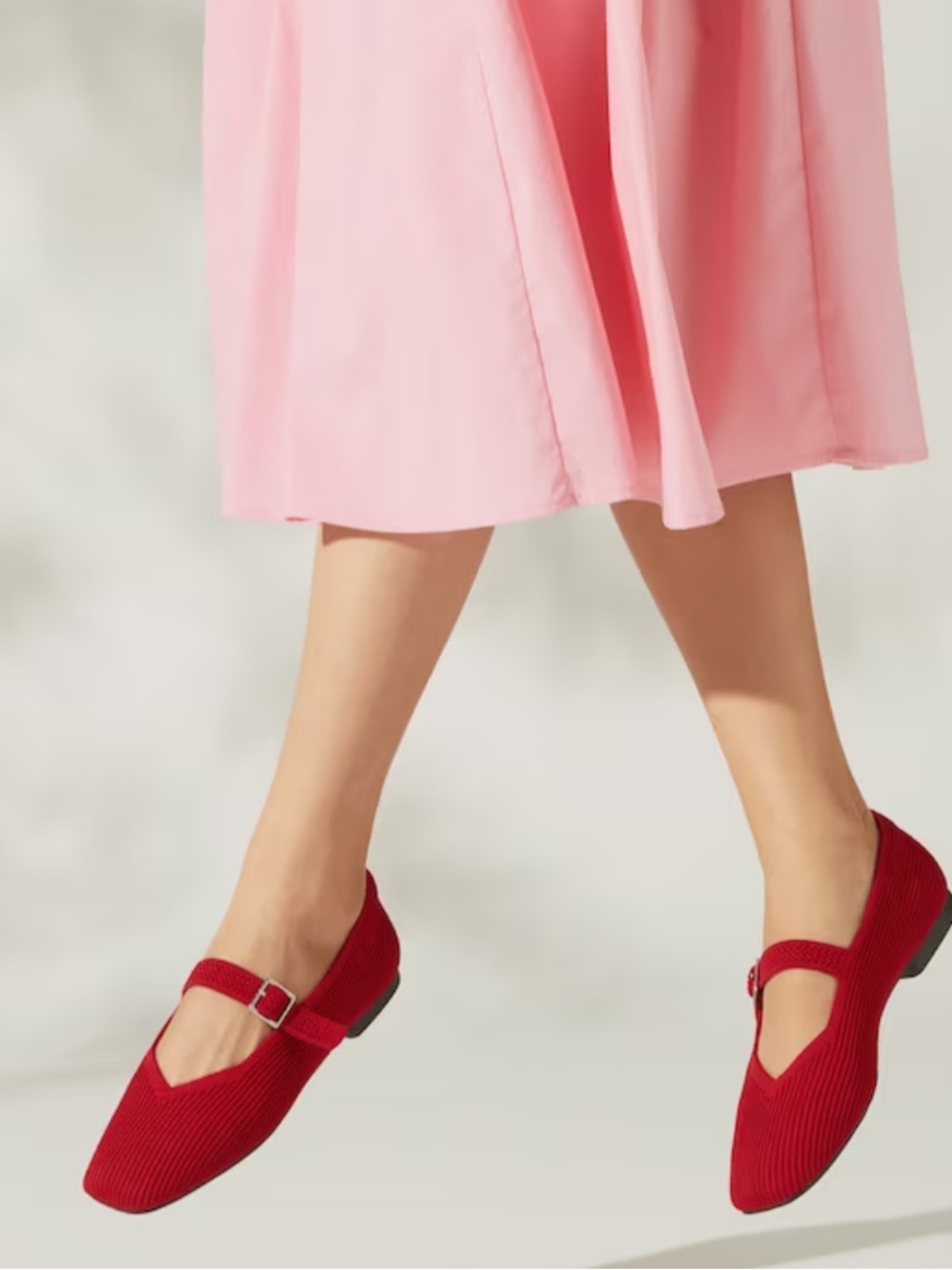 Red KELLIE & KATIE Flats - Classic Women's Slip-On